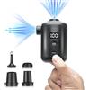 RoserRose Pompa Elettrica, 3600 Mah, Ricarica Usb, Mini Pompa Ad Aria, Gonfiatore Elettrico, 280 L/Min, Con Set Di 4 Ugelli, Indicatore Digitale Della Batteria, Portatile Per Materasso Ad Aria
