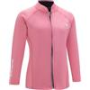 SPSMOKH Muta termica da donna in neoprene da 2 mm, a maniche lunghe, con cerniera, per nuoto, surf, snorkeling (rosa, S)