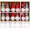 COM-FOUR® 12x ciondoli di Babbo Natale premium per l'albero di Natale, incantevoli ciondoli con statuette di alberi di Natale come appendini, decorazioni natalizie