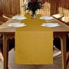 YUNSHANGHE Runner da tavolo impermeabile 40 x 240 cm Runner primaverile moderno effetto lino lavabile tovaglia perfetta per sala da pranzo, festa, giorno festivo, decorazione (Giallo)