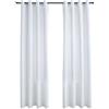 vidaXL 2X Tende Oscuranti con Anelli Classici Eleganti Moderne Tendaggi Casa Rivestimento Finestre Privacy in Metallo Avorio 140x175 cm
