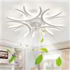 Fachae Ventola da Soffitto con Luce Telecomando Reversibile Dimmerabile