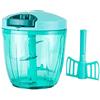 CNFQ Tritatutto manuale cucina alimentare frullatore per taglio frutta e verdura spremiaglio (blu più)