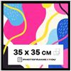 Photoframe4you - Cornice 35x35 cm - Nero - Vetro acrilico anti-rottura - Cornice da parete in MDF minimalista per poster, puzzle, certificati e altro - Arredamento moderno - Arco