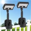 PEAKRO Luci Solari da Giardino, 92 LED 6000K Faretti Solari LED Esterno con Sensore di Movimento, IP65 Impermeabile Lampade Solari con Clip, Illuminazione Solare per Giardino,Patio,Recinzione(2 Pezzi)