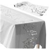 ddckj Addobbi 18 Anni Compleanno 28 cm x 10 m Runner Argento Decorazioni Tavolo Compleanno Tavolo Ritagliabile Tovaglia per Compleanno Adatto per Feste di Uomo e Donna