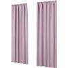 Deconovo Tende Oscuranti Termiche con Nastro a Matita - 2 Stili di Montaggio, Set di 2 Tende Moderne Isolanti per Camera da Letto e Soggiorno, 140x200 CM, Rosa Chiaro