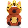 leizhan 32GB USB Flash Drive Computer External Storage Cute Capybara Design Famiglia Studente Amico Regalo - Cappello Tigrato