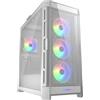 COUGAR DUOFACE PRO RGB Mid Tower PC Case con 2 distinti pannelli frontali Mesh e vetro e ventole RGB (Bianco)