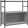 vidaXL Libreria Grigio Sonoma 80x30x78,5 cm Legno Multistrato e Ferro