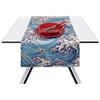 Excelsa Kimono Onde Runner da Tavola, Cotone 100%, Azzurro, 45 x 140 cm
