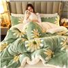 ZTGL Trapunta Piumino Invernale in Tessuto Flanellato Caldo Piumone in Pile Sherpa, Morbida e Calda, Piumone con Stampa Double Face Matrimoniale Coperta Addensare Fluffy Inverno,B,150x200cm(2.5kg)