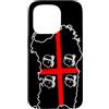 SARDEGNA 4 Bandiera Mori Sardegna stampa nera regalo Sardegna Custodia per iPhone 15 Pro