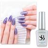 Sun&Beam Nails One-Step, smalto gel 3 in 1, magnetico, 12 ml, senza base e top coat, luce UV, facile da rimuovere (#641 notte di ametista)