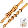 Ph Pro Heat 2pcs Kit Massaggio Legnoterapia Corpo Rilassante - Rullo Legno Massaggio Muscolare Cellulite - Rullo Massaggiatore Anticellulite Riduttore - Massaggio Mesoterapia Corpo Drenaggio Linfatico.