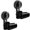 Sixfolo 2 Pezzi Supporto per Doccia a Ventosa Supporto per Soffione Doccia Rimovibile Supporto per Doccetta Senza Foratura Staffa Supporto Doccia Regolabile 180º con Gancio per Accessori Bagno