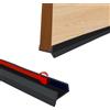 Yunlaishaocer Battiscopa da cucina, autoadesivo, in gomma siliconica trasparente, per battiscopa da 15/16/17/18 mm, per bagno, cucina (nero, 5 m)