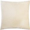 Paoletti Fodera per cuscino Evoke Velvet - Lussuosa federa decorativa quadrata con motivo a zig-zag (avorio - 55x55cm)