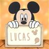 WONDEE Disney Lampada Topolino Mickey Mouse Bambino Personalizzata Con Nome - Lampada Luce Notturna Bambini Topolino, Regali Neonato e Regalo Battesimo Bimbo e Bimba, Disney idee Regalo