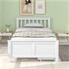 REXO Letto singolo, in legno, letto per ragazzi, letto per adulti, con cassetti per la conservazione, telaio in legno di pino bianco (90 x 200 cm)
