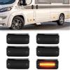 Hanured 6pcs LED Indicatore Laterale Luci di Liquidazione, Per Fiat Ducato Citroen Jumper Relè Peugeot Boxer, Quotidiano Affumicato Lente Led Sidemarker Camion Parcheggio Luce della Città