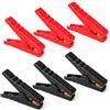 Nadisean 6 Pezzi Pinze per Cavi Batteria Auto 100A, Morsetti a Coccodrillo Isolati, Clip a Coccodrillo per Batteria in Rame per Cavi Batteria Auto, Pinze Batteria Piccole per Veicoli Camion Auto