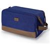 WANDF Beauty Case da Viaggio per Donna Uomo, Borsa da Toilette Idrorepellente,Grande Borsa Cosmetici per Accessori da Barba,Borsa da Bagno con Manico in PU(Blu, in Attesa Di Brevetto)