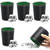 Smilbaley 5 Piezas Coppa Dadi 25 Piezas Dado, Tazze per Dadi Di Alta Qualità, Tazza per Dadi Nera, Anti-Rumore Dadi Tazza, Set In Pelle Dadi Tazza, Adatto per Bar, Cene Di Famiglia, Ktv, Giochi Da Campeggio
