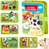 XEERUN Busy Board Montessori Libro Interattivo 1 Anno, 20 in 1 Quiet Book Sensoriale Educativo, Farm Busy Book Montessori per Bambini di 1 2 3 Anni, Regali per Bambino e Bambina