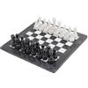 Radicaln Set di scacchi in marmo Radicaln da 15 pollici, set di scacchi fatto a mano in bianco e nero - 1 scacchiera e 32 pezzi degli scacchi - Gioco da tavolo per 2 giocatori - Set di scacchi per adulti