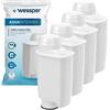 Wessper 4 Pezzi Filtro Acqua per Macchina da Caffè | Filtro Acqua di Ricambio Compatibile con Saeco CA6702/00 CA6706/48 Brita Intenza+ | Addolcitore Contro il Calcare a Carbone Attivo