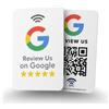 MESSAGENES | Carta PVC Google QR Recensioni NFC | Card Recensioni QR Google | 1 Unità Carta 8,6 x 5,5 cm | Accessori Bancone Negozio | Carta da Visita Google QR + NFC | Recensioni Google NFC