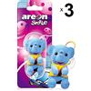 Deodorante Auto Areon X Cocco Dolce Tropical, Set Da 3, Profumatore Per Ambiente Da Appendere, Design Cartone 2D