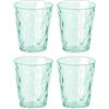 Koziol Superglas Club No. 1, 4 Pezzi, 250 ml, Bicchieri per Acqua in plastica Trasparente, lussuosi, infrangibili, riutilizzabili, Feste, Campeggio, Set da 4 (Giada Trasparente)