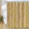 Uiiooazy Tenda da Doccia Antimuffa 180x220cm Bambù Giallo Spa Zen Rustico