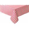 texpot Tovaglia rustica, motivo a quadri da 5 mm, runner da tavolo, tovaglioli, 100% cotone (140 x 240 cm, rosso/bianco a quadretti)