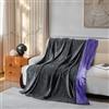 YISURE Coperta impermeabile 153 x 102 cm per coppie, colore grigio e lilla lavabile per cani gatti divano reversibile per mobili o letti