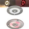 camperxlite 2 pezzi 100mm Plafoniera LED Soffitto 12V Camper con Interruttore, 3W Rotondità Plafoniera Interna con Luce di Riempimento Rossa Per Auto Camion Caravan Rimorchio Barca Yacht (3000K)