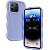 TEYYOS Cover per Honor X8 5G/Honor X6/Honor 70 Lite, Custodia in Silicone Morbido a Forma di Telaio Ondulato Carino Cover, Anti-Caduta, Anti-Impronte Custodia Antiurto Case, Viola