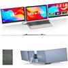 Bunosdias Kwumsy Monitor Portatile Per Laptop 14 Pollici - Ultra Sottile E Leggero Triplo Schermo PC Portatile, Doppio Display Estensibile, Plug & Play, Compatibile con Laptop 13''-17'' (Larghezza Max 15,7'')