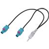 Sound Way Sound-way Adattatore antenna per autoradio AM/FM/Dab connettore Y doppio 2 Fakra Z a DIN maschio/femmina universale compatibile con BMW, Mercedes, Volkswagen, Dacia, Peugeot, Citroen Mini Cooper