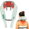 Snailax 4D Wireless Massaggiatore cervicale con calore, Massaggiatore Shiatsu per cervicale con massaggio impastante, Massaggio atore elettrico per collo, spalle, schiena e gambe, Regali, Verde