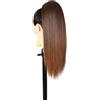 Ser Mulher Brianna Extension Coda Di Cavallo | Facile da applicare | Look naturale 100% | Termofibra resistente | Capelli Lunghi e Lisci,90 cm, 70 cm e 50 cm TERMOFIBRA (T-30 Castano Scuro Degrade, 50 cm)