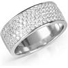 Diamond Treats Anello Donna Argento 925 con Zirconi, Mezza Fascia, Misura 57,5