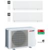 CLIMATIZZATORE CONDIZIONATORE DUAL SPLIT MITSUBISHI SERIE EF MSZ-EF25VGK+MSZ-EF35VGK/MXZ-2F42VF4 R32 - 9000+12000 BTU - WI-FI INCLUSO - in diversi c