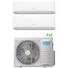 CLIMATIZZATORE CONDIZIONATORE DUAL SPLIT HISENSE HI COMFORT CF25YR04G+CF35MR04G/2AMW52U4RXC R32 - 9000+12000 BTU - WI-FI INCLUSO