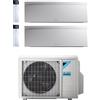 CLIMATIZZATORE CONDIZIONATORE DAIKIN BLUEVOLUTION DUAL SPLIT EMURA FTXJ25A+FTXJ35A/2MXM50A-9 R32 - 9000+12000 BTU - WI-FI INCLUSO - in diversi colori