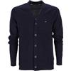 Tommy Hilfiger Uomo Cardigan Giacca in Maglia Pima Org CTN Cashmere Cardigan con Chiusura con Bottoni, Blu (Desert Sky), S