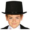 FIESTAS GUIRCA | Cilindro in Feltro Bambini - Cappello da Magia e Stile XIX Secolo per Feste in Costume e Carnevale (Taglia Unica) - Accessorio per Bambini - Ideale per Halloween e Celebrazioni - Nero