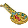 Sicilia Bedda - Poggiamestolo in Ceramica di Caltagirone - Varie Fantasie - Prodotto Autentico Dipinto a Mano (Maioliche Rosso/Giallo/Verde)